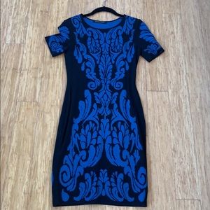 Cynthia Steffe Blue & Black Short Tight Dress